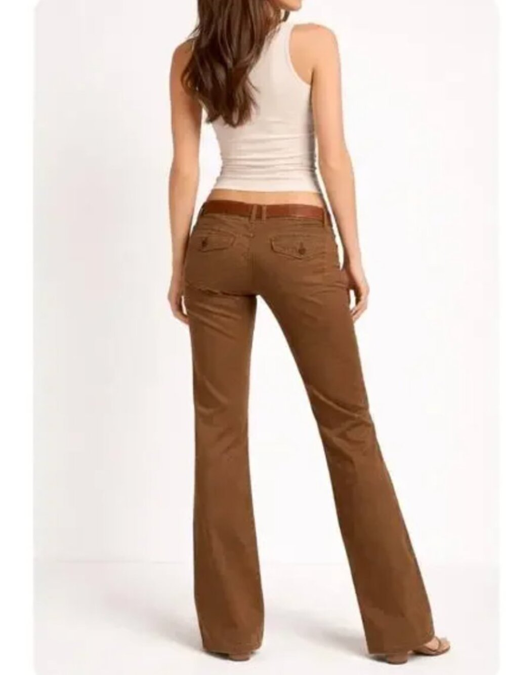 Ralph Lauren Women Blue Label Low-Rise Straight Leg Brown Trouser Pants sz 2 NWT - Picture 7 of 9